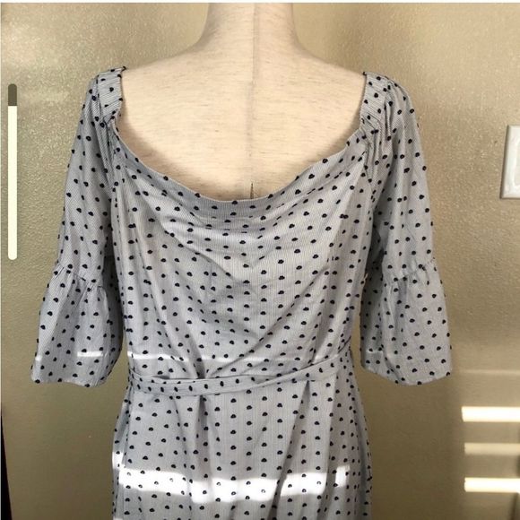 BananaRepublic off the shoulder polkadot dress, size medium  - Picture 9 of 10
